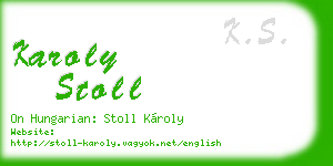 karoly stoll business card